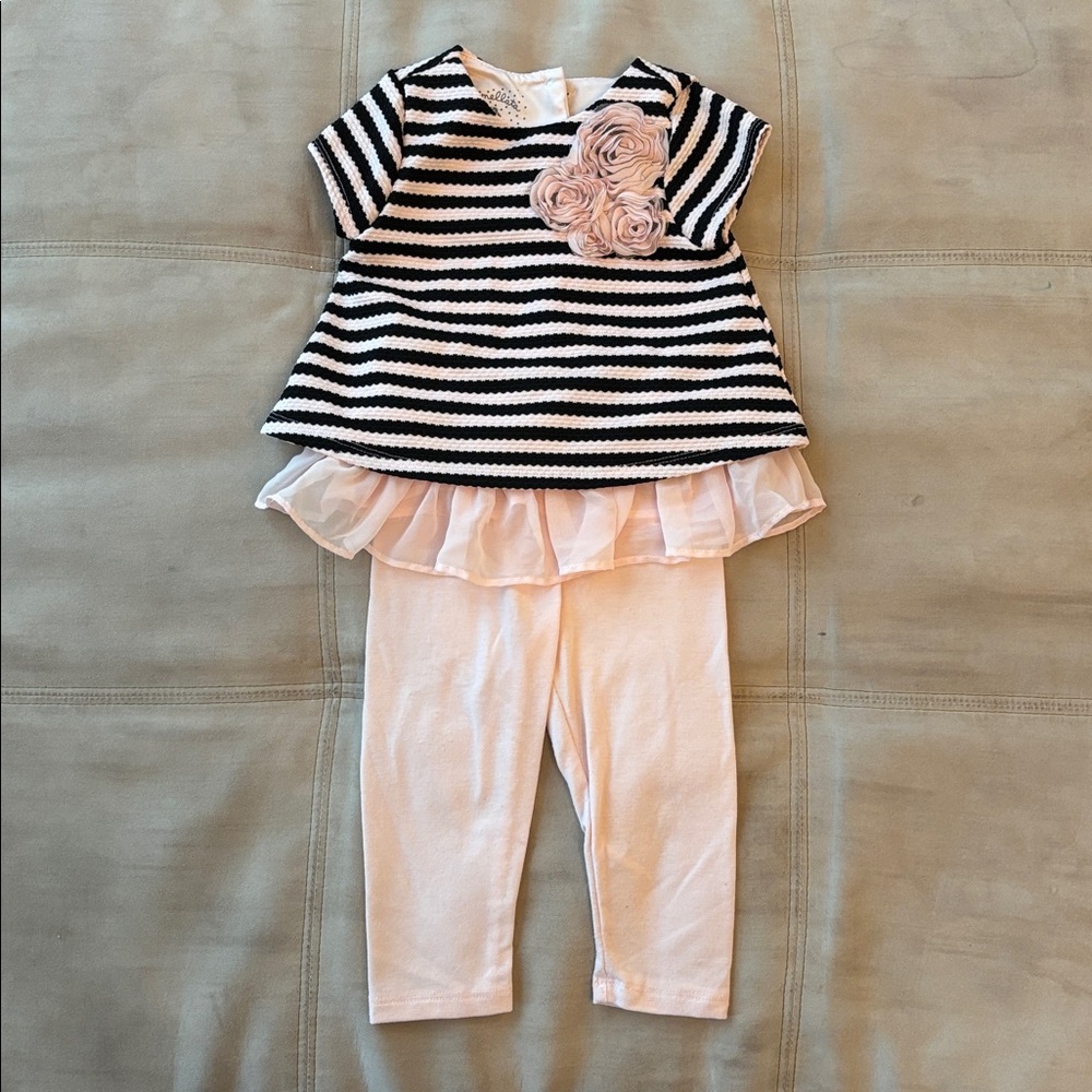 Toddler’s marmellata Rose Themed Matching Set Size 12M
